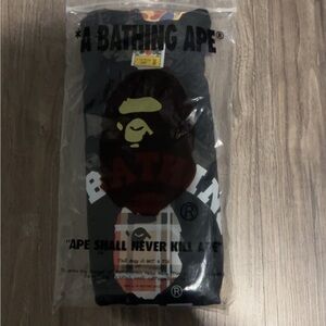 Bape Long Sleeve Tee - Black and Red